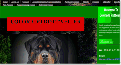 Desktop Screenshot of coloradorottweiler.com