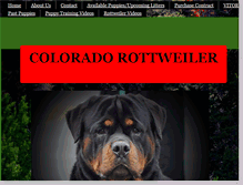 Tablet Screenshot of coloradorottweiler.com